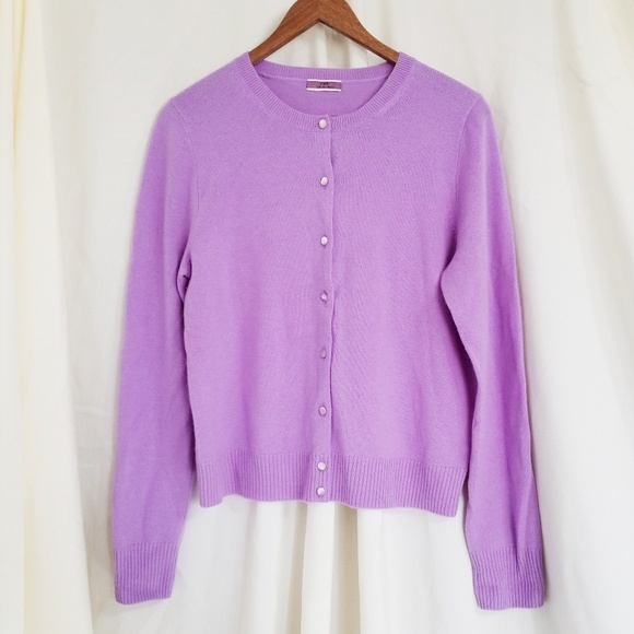 purple cashmere cardigan